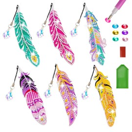 TERRARIDE Cadeau Fille 6 7 8 9 10 11 12 Ans, Activites Manuelles pour Enfants 6-11 Ans Diamond Painting Marque Page Bricolage Jouet Fille 5-10 Ans Loisirs Créatifs Fille 6-8-10 Ans Feather Porte Clef