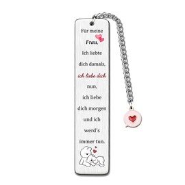Wife Bookmark Women Christmas Birthday Gift Valentine's Day Wedding Anniversary Appreciation Engagement Sweet Love Memory Romantic Keepsake I Loved You Back Now Morning