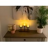 Elegant, Decorative Votive Candle Holder Centerpiece, 3 Glass Votive Cups