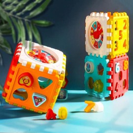 Cubo Sensorial 6 En 1 Montessori Educativo Para Bebés