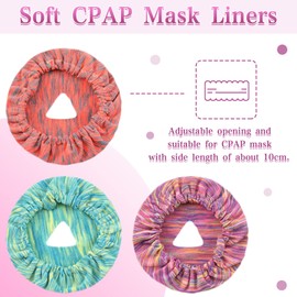 Tudomro 6 Pack Cpap Mask Liners for Full Face Cover, Soft Reusable Cushion Mask Covers Absorb Facial Oils and Moisture(Mixed Color)