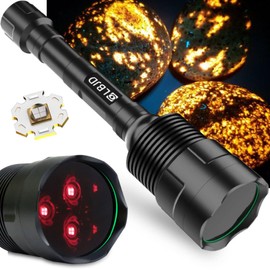 LBJD 365NM UV Black Light Flashlite, High Power Blacklight Flashlights with Professional Filtered 3 LED Bead, for Pet Urine Detection, Dry Stains, Gemstone Observation(8.6'' 11.4'')