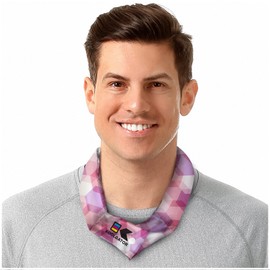 KOOLGATOR Cooling Neck Wrap - Pink Geometric Design