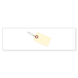 CafePress Blank Tag Bumper Sticker 10"x3" Rectangle Bumper Sticker Car Decal (10 Pack)