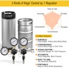 FERRODAY Two System CO2 Regulator, Dual Output CGA-320 CO2 regulator
