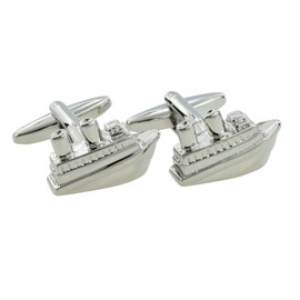 Cruise Ship Liner Cufflinks Presented in a Box