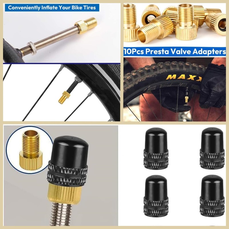 Taicols Presta Valve Core Bike Kit, 18Pcs Repair Tool Kit