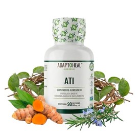 ADAPTOHEAL ATI Cúrcuma, Uña de Gato, Romero y Extractos Herbales (90 Caps)