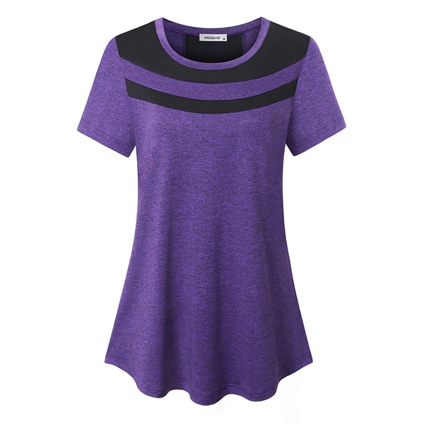 MOQIVGI Yoga Tops for Women with Sleeves Loose Fit Workout