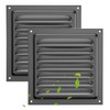 Metal Vent Cover, 6" x 6" Square Soffit Air Vent