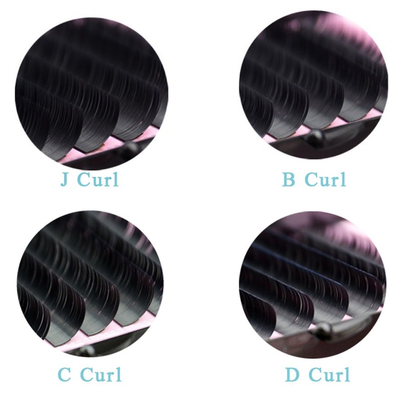 Qeelasee Faux Mink Silk Eyelash Extensions 0.03mm D Curl 12mm
