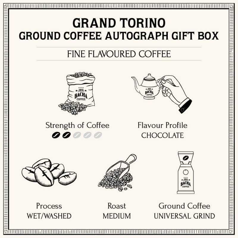 Bacha Coffee | Grand Torino Fine Flavoured, Ground Beans, Medium
