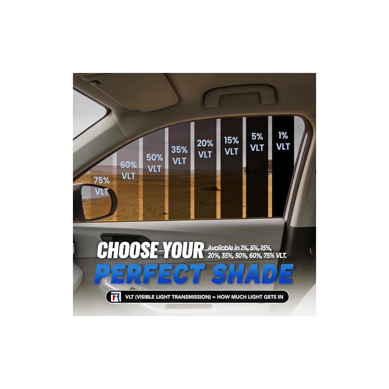 RockRose 5% Premium Carbon Car Window Tint Film - UV