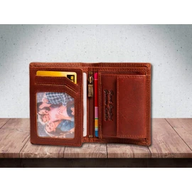 MATADOR® Men's Wallet Small Wallet with RFID Protection Minimalist, Vintage Brown, Elegant