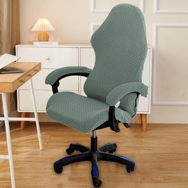 CACXKEP Gaming Chair Covers Slipcovers with Armrest Covers Office Desk Chair Cover Computer Chair Cover Stretch Gamer Chair Cover Cat Scratch Proof,Green