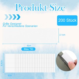 200 Stück Beschriftungsschilder Hängemappen Hängeregister Schilder Beschriftungsschildchen Hängemappen Schilder Zubehör Für Vollsichtreiter Hängetaschen A4 Hängetasche Unireg Hängeregistratur Weiß