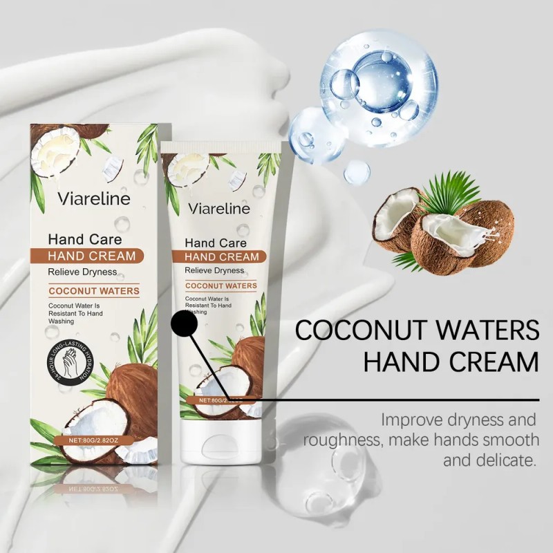 Crema De Manos De Coco Viareline Para Piel Seca En