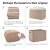OIAHOMY 4 Pack Storage Baskets for Organizing, Cube Storage Bins