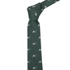 King & Priory Dark Green Embroidered Cow Tie