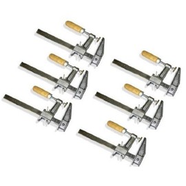 Set of 6-18" Steel Bar Clamp with Metal Ratcheting System and Quick Release Suitable for a Wide Range of Woodworking and Metalworking