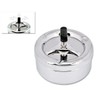 Large Chrome Spinning Ashless Ashtray | Premium Windproof Outdoor Ashtray