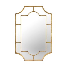 Creative Co-Op Metal Wall Gold Finish Mirror