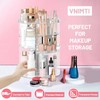 VNIMTI 2 Pack Rotating Makeup Organizer for Vanity, Large Cpacity
