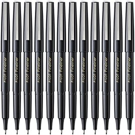 Pilot Fineliner Pen SWPPF 1.2mm Tip - Black - Pack of 12