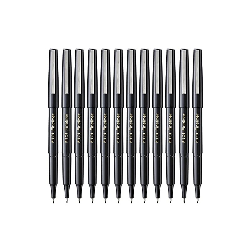 Pilot Fineliner Pen SWPPF 1.2mm Tip - Black - Pack