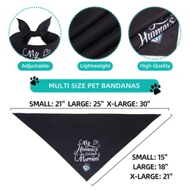 My Humans are Getting Married Dog Bandana Small, Wedding Stuff Scarf 2PCS
