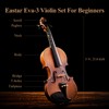 Eastar 3/4 Violin Set Fiddle EVA-3 Matte fo Beginners with