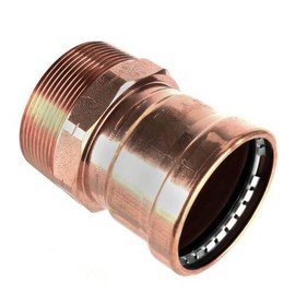 EZ-FLUID Plumbing 2-1/2" MIP x Press LF Copper Press Male Adapter XL Pressure Copper Fitting Male NPT x Press ProPress Connection for Residential,Commercial. (1)