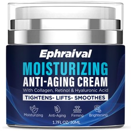 Ephraival Retinol Anti-Aging Cream for Men: Moisturizing Face Cream with Hyaluronic Acid Vitamin E Peptides - Reduces Wrinkles Firms Skin Lightweight Formula 1.7 fl oz