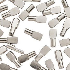 WidgetCo 5mm Nickel Shelf Pins, Shelf Supports, Architectural Finish (Qty 25)