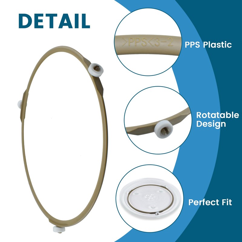 SATUY 7.5" Microwave Turntable Ring, Microwave Oven Glass Plate Tray