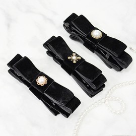 (3 types) Burnaby Black Velvet Pendant Ribbon Banana Pin Star / (3종) 버나비 블랙 벨벳 팬던트 리본 바나나핀 스타