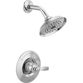 Delta Woodhurst 14 Series Shower Faucet Set, Chrome Shower Head and Handle Set, Valve Trim Kit, Chrome T14232 (Valve Not Included)