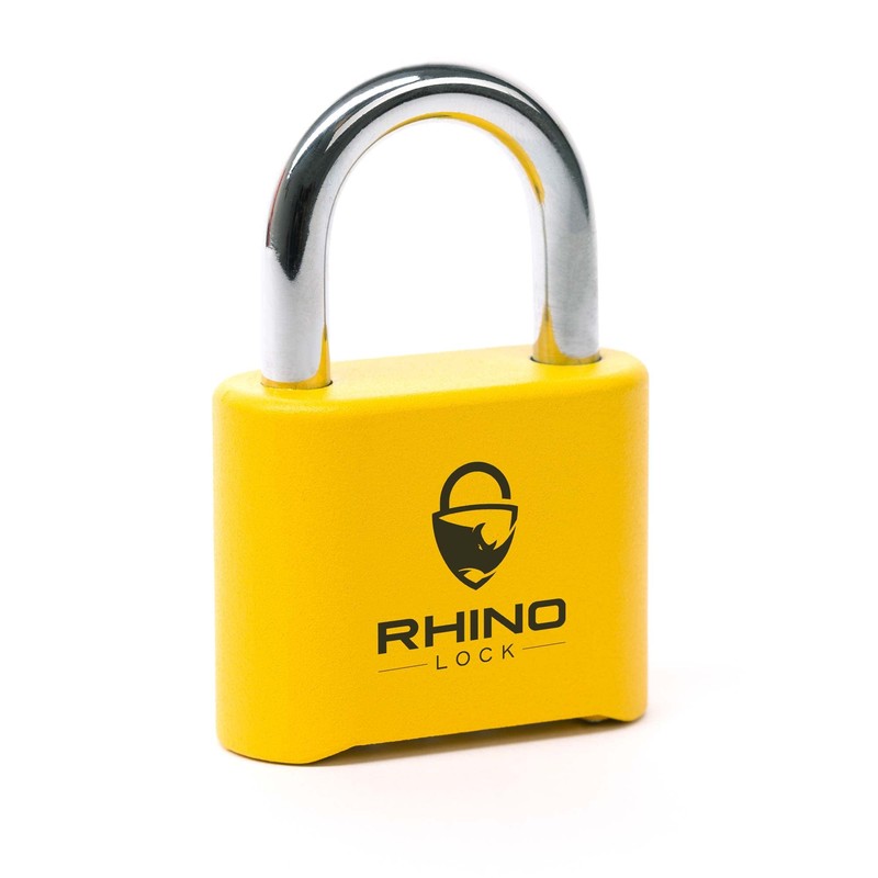 Rhino Lock Secure Lock - Yellow 4 Digit Combination Padlock