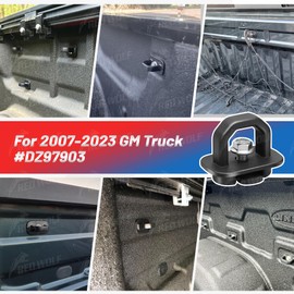 RED WOLF Tie Down Anchors Truck Bed Side Wall Anchor for 2007-2023 GM GMC Canyon Chevy Silverado, 2015-2023 Colorado Sierra for #DZ97903 Aluminium Alloy Carbon Steel w/Wrench 4 Pcs