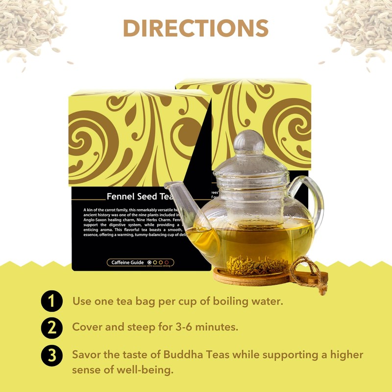 Buddha Teas - Organic Fennel Seed Tea - Herbal Tea