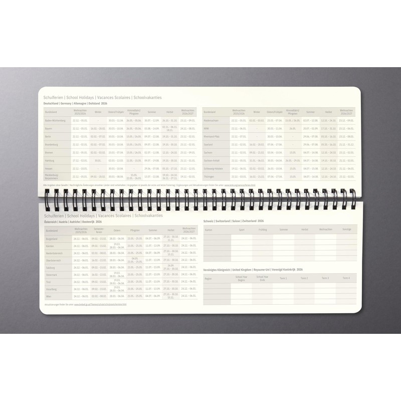 SIGEL C2682 Desk Calendar Landscape Calendar 2026, Large, Dark Blue,