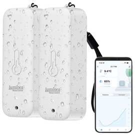 Luminea Home Control Hygrometer digital Mini: 2er-Set Thermometer & Hygrometer mit Bluetooth & App, wetterfest, IP65 (Smarte Thermometer mit App, Digitale mit Bluetooth)