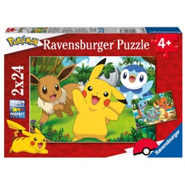 Ravensburger Children's Puzzle 05668 - Pikachu and Friends - 2 x 24 Pieces Pokémon Puzzle for Children from 4 Years
