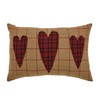 VHC Brands Connell Heart Pillow 9.5x14, Cotton Pillow With Polyester