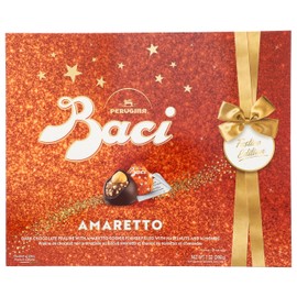 Baci Amaretto Box a Dark Chocolate Truffle With Amaretto Aroma and Almond Grains, Topped With a Crunchy Hazelnut. - 16pc 7 oz (200g)