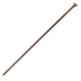 Westbrass D124-11 3/8" x 20" Brass Flat Head Toilet Riser Supply Line, Antique Copper
