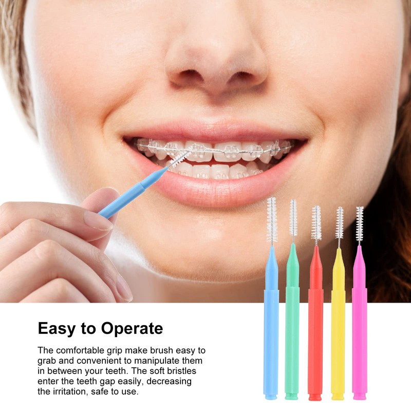 Henniu 100 Piezas de cepillos interdentales, Hilo Dental, palillo de