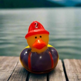 Duck of the Month Firefighter Big Red Rubber Duck