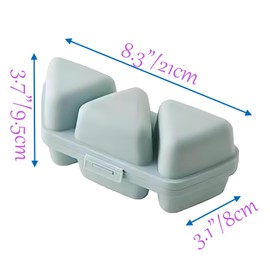 Yeanifeana 6 in 1 Sushi Mold for Onigiri Rice Balls, Non-Stick Triangle Press Maker with Cavity Design, Reusable Tools for Seaweed, Cilantro & Sushi