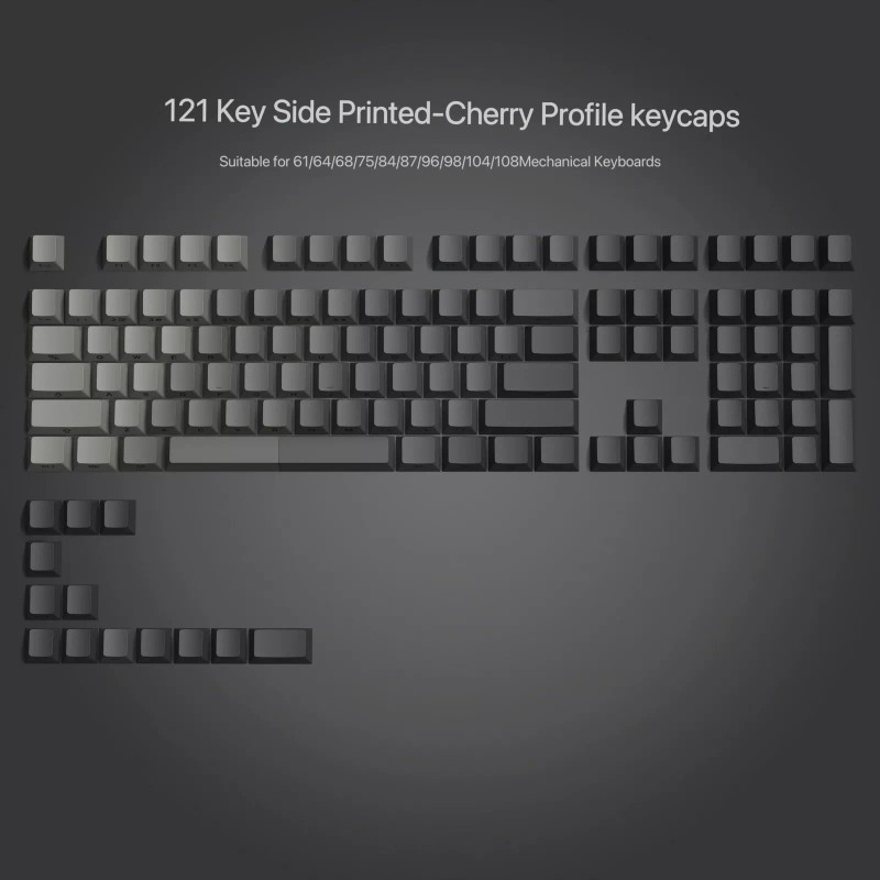 dagaladoo Shine Through - PBT keycapsSide printed keyboard keycaps 75